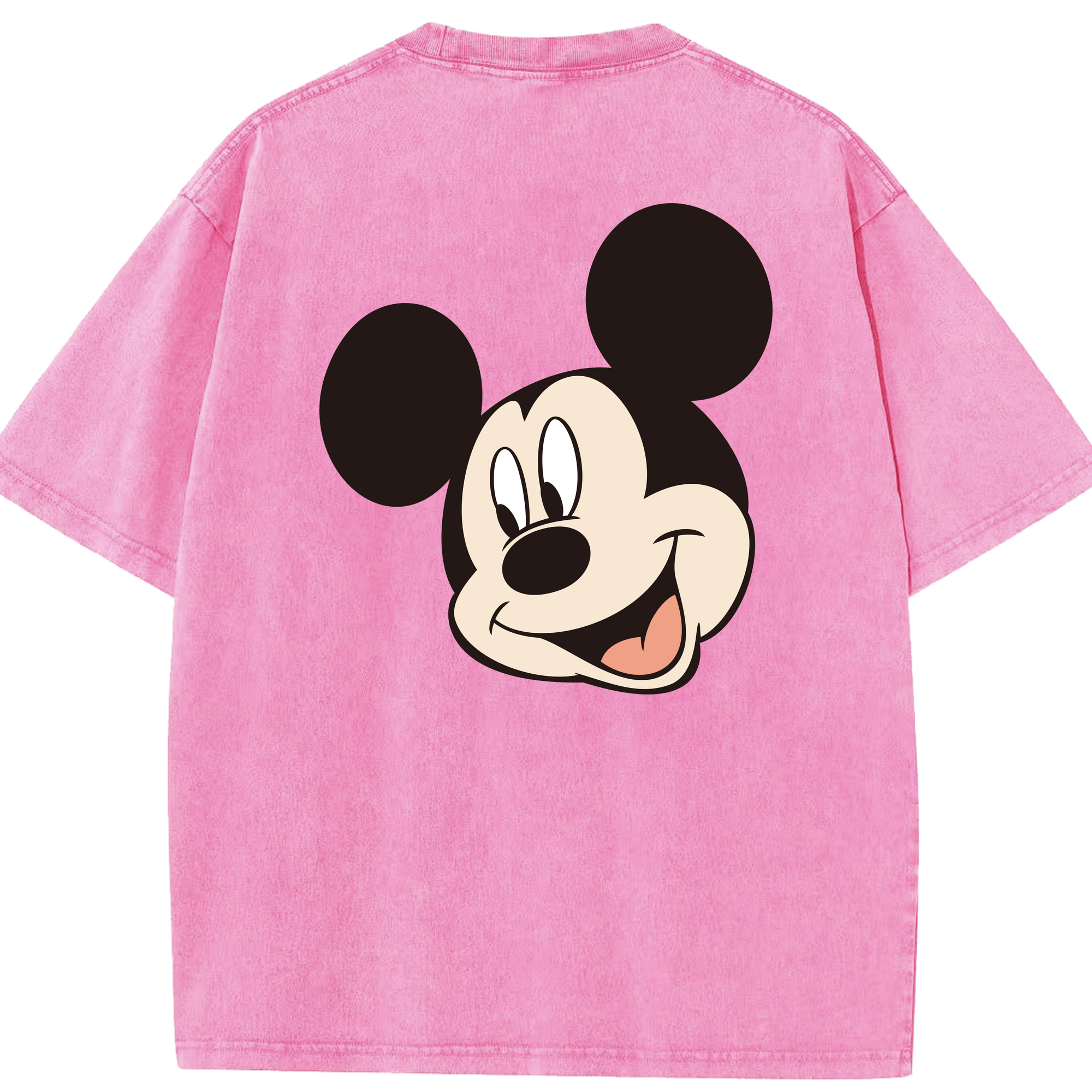 （画像用） ミッキーマウス Mickey Mouse 綿100% ヴィンテージ風 半袖Tシャツ（背面プリント）